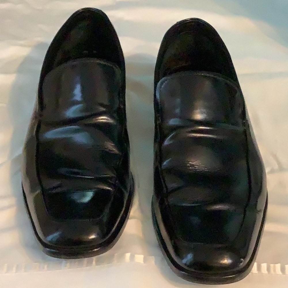 Men's Black Leather Prada Loafers